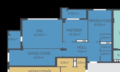 Satılır — 3 otaqlı  yeni tikili  142 m²   Azərbaycan Bakı Natiq Əliyev          (000335)