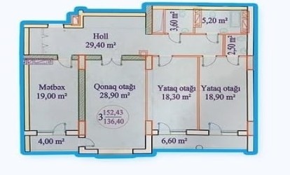 Satılır 154 m² 3 otaq  yeni tikili  , Gənclik m., Nəsimi r., Bakı